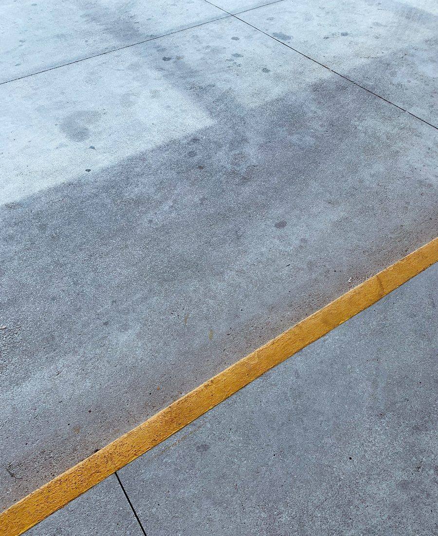 Freshly cleaned concrete